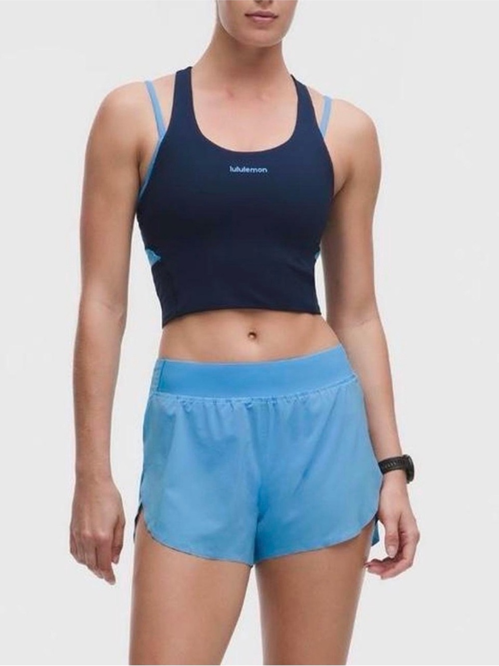 lululemon Women's fast and free shorts in ocean wave blue